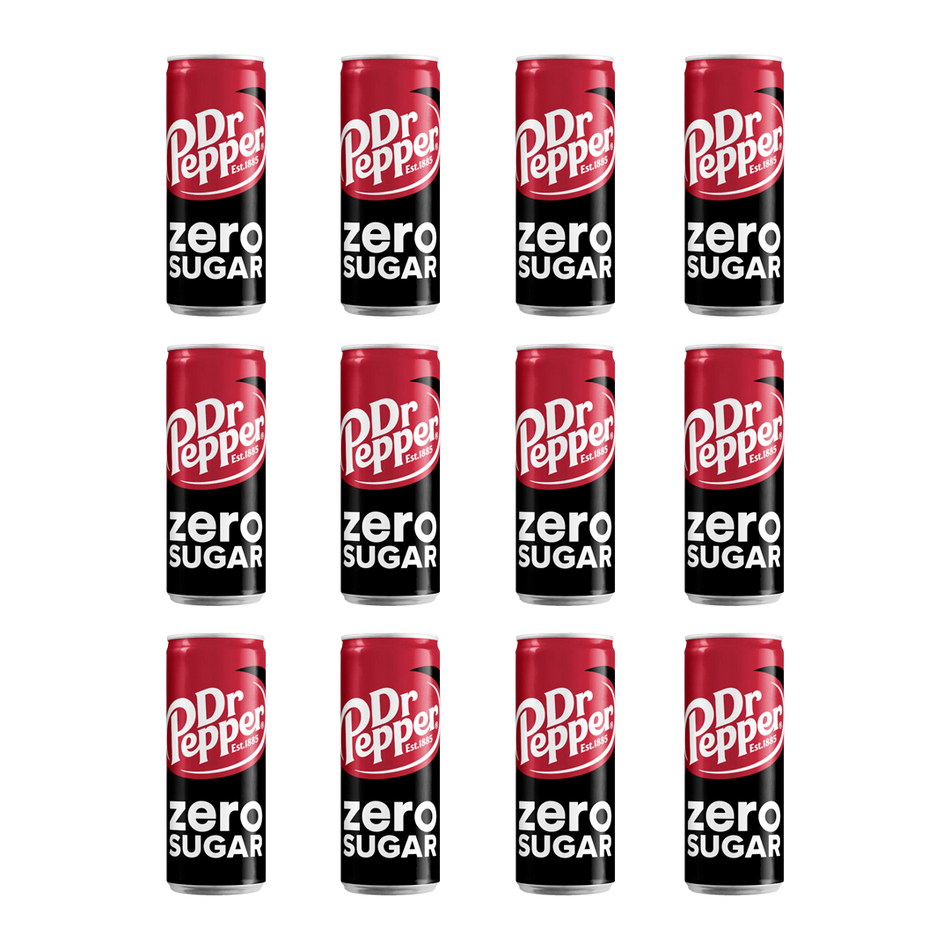 Pack 12 x Dr Pepper Zero Thin