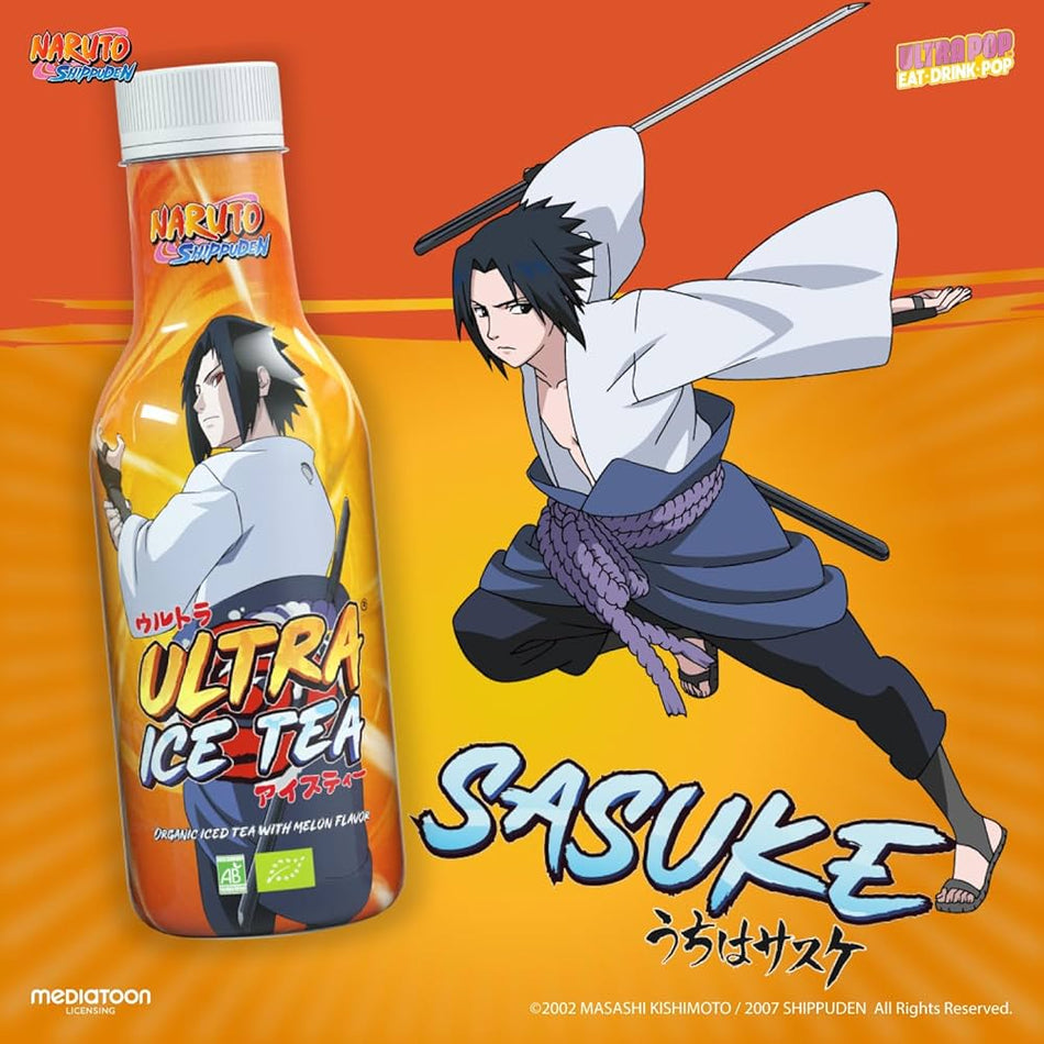 Ultra Ice Tea Sasuke (Naruto) - Peach Flavor Bottle