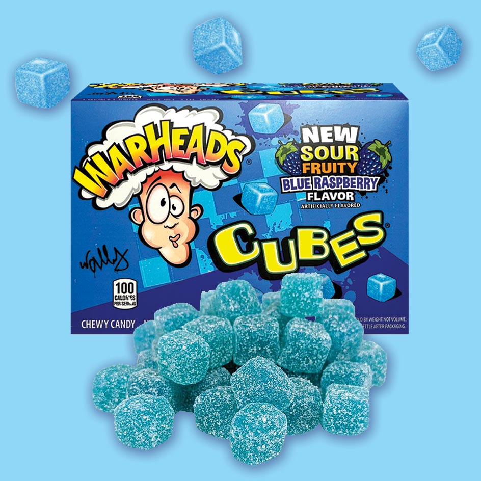 Warheads Cubes Blue Raspberry Box