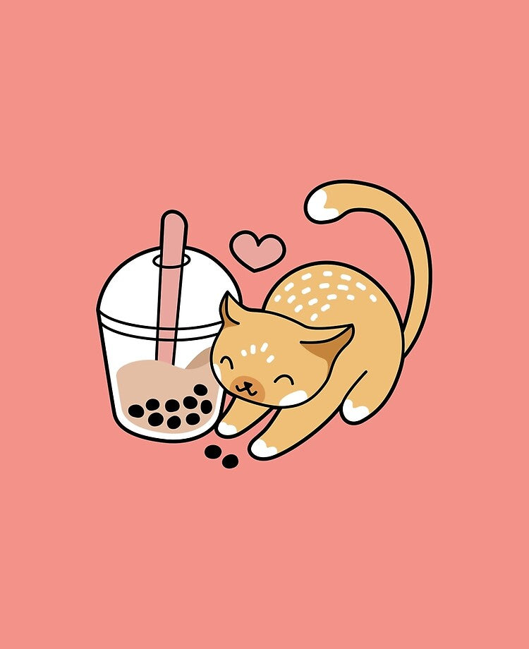 Boba Cat Tapioca Boba Bubble Tea (Brown Sugar MilkTea)