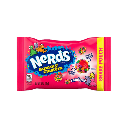 Nerds Gummy Clusters Rainbow Share Pouch - FragFuel